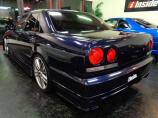 希少ダークブルーパールカラーR34GTRVスペックNISMO仕様フルエアロ&19インチアルミ&...