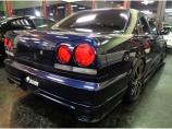 希少ディープマリンブルーパールカラーR34GTRVスペックNISMO仕様フルエアロ&19インチ...