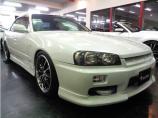 R34スカイライン25GT-Xターボ4Dセダンボディ&ホワイトパールカラー純正フルエアロWED...